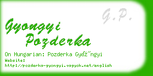 gyongyi pozderka business card